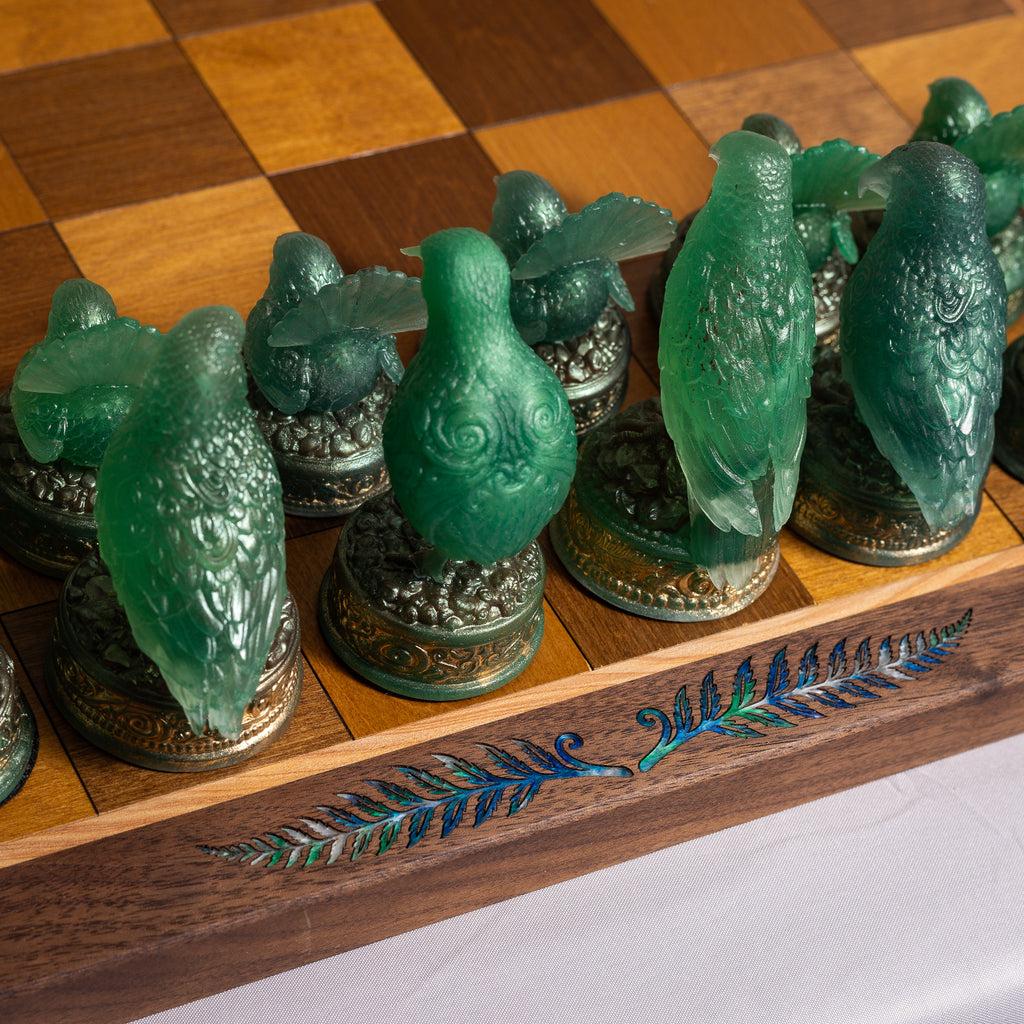 NZ Native Bird Chess Set | Handmade Collector Chess Set