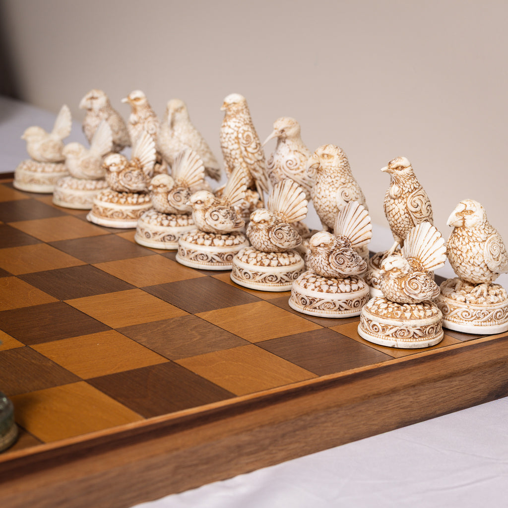 NZ Native Bird Chess Set | Handmade Collector Chess Set