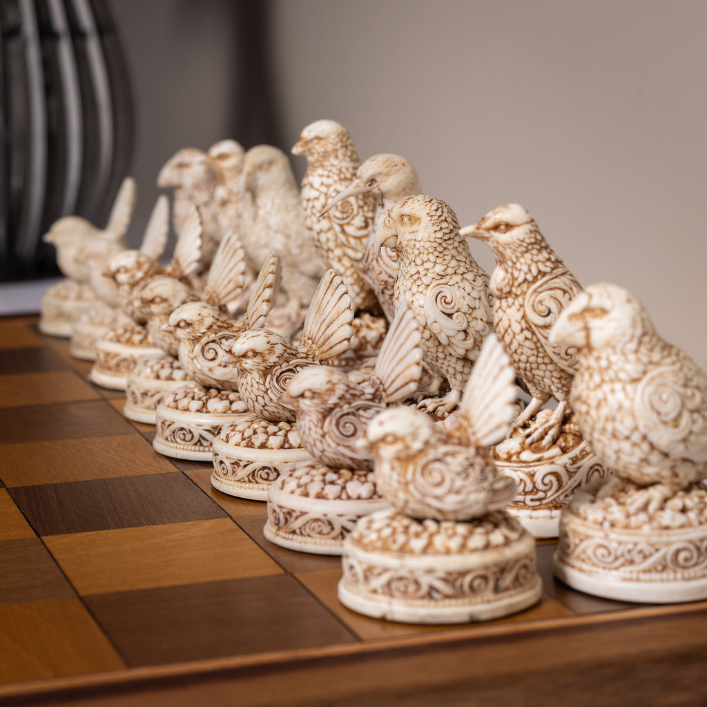 NZ Native Bird Chess Set | Handmade Collector Chess Set