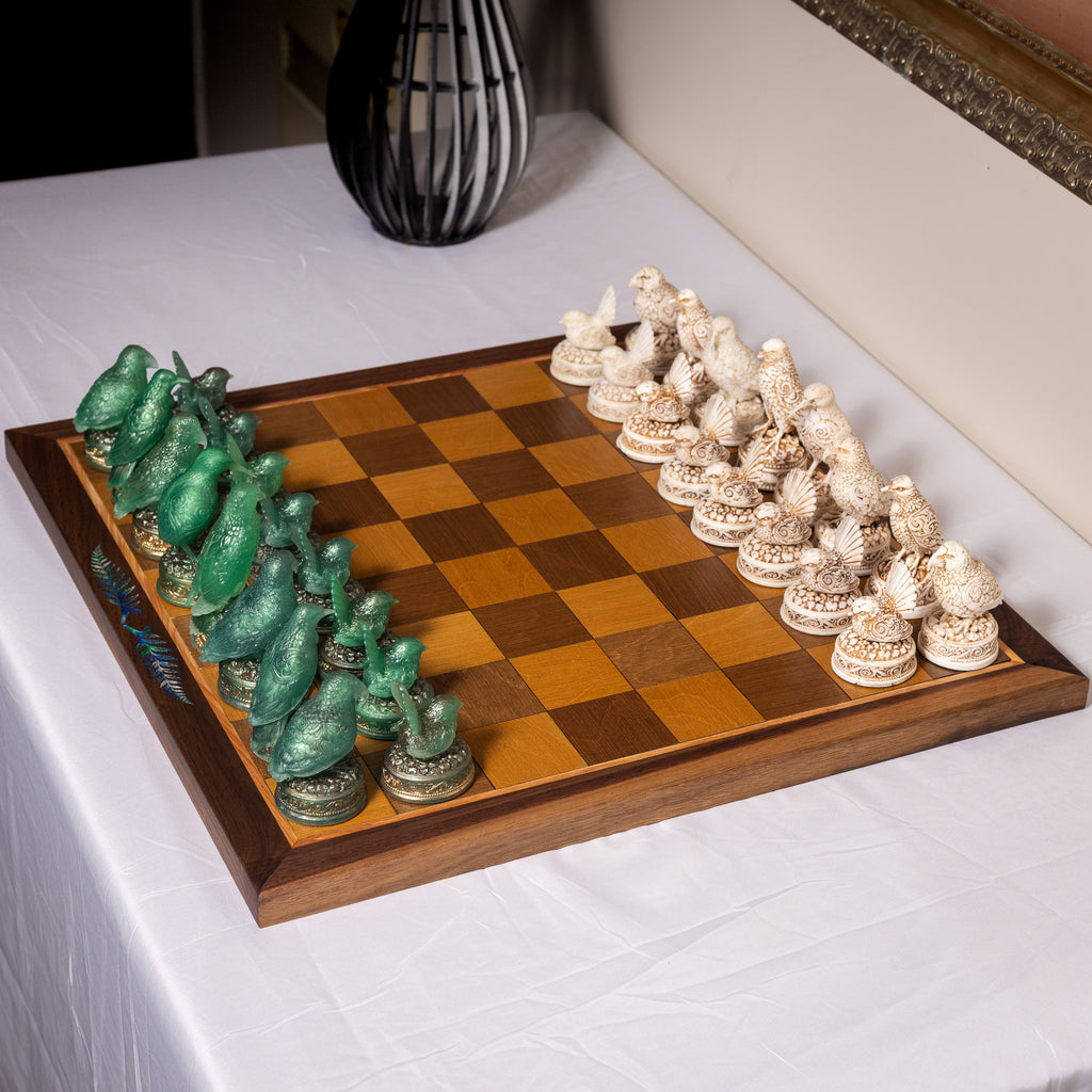 NZ Native Bird Chess Set | Handmade Collector Chess Set