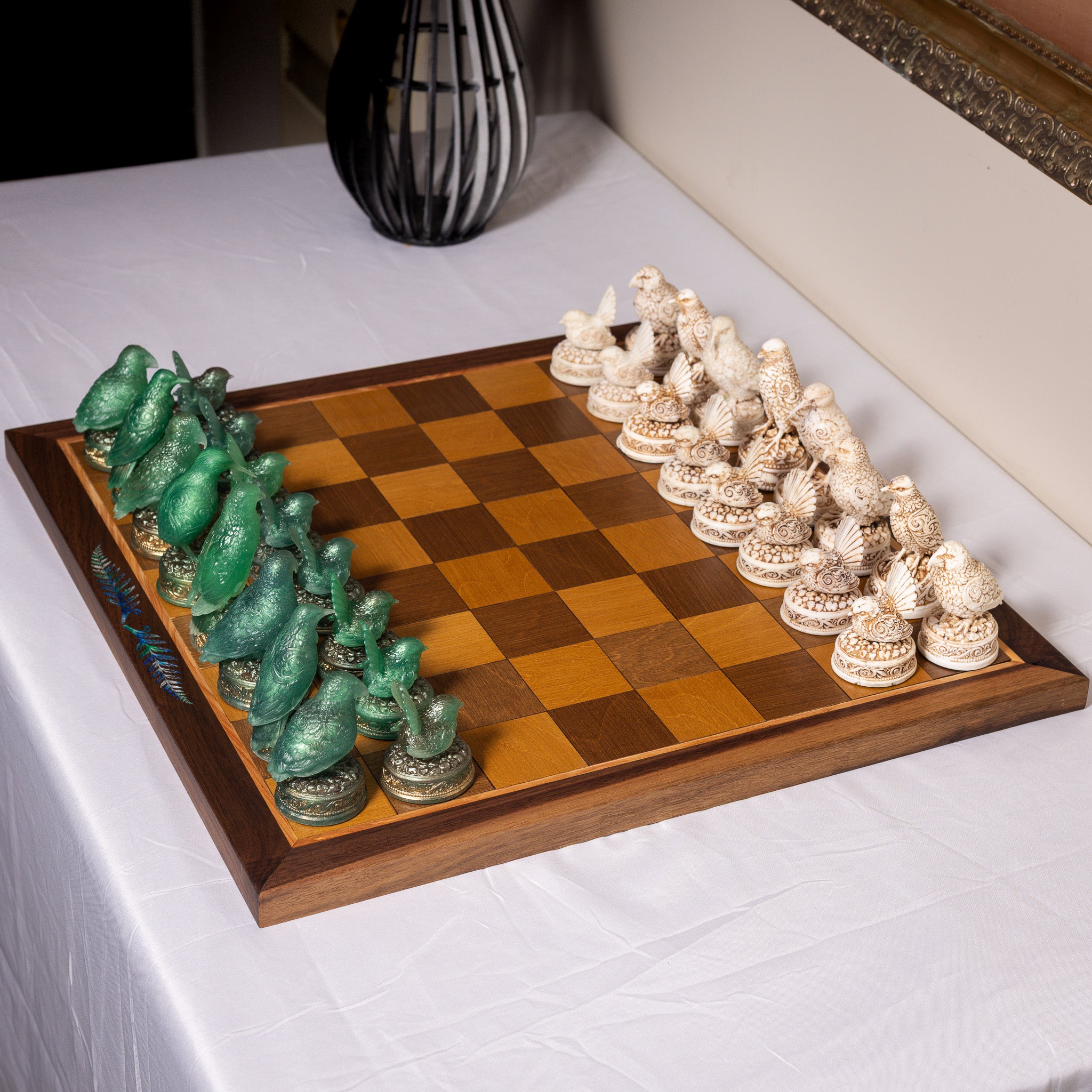 NZ Native Bird Chess Set | Handmade Collector Chess Set