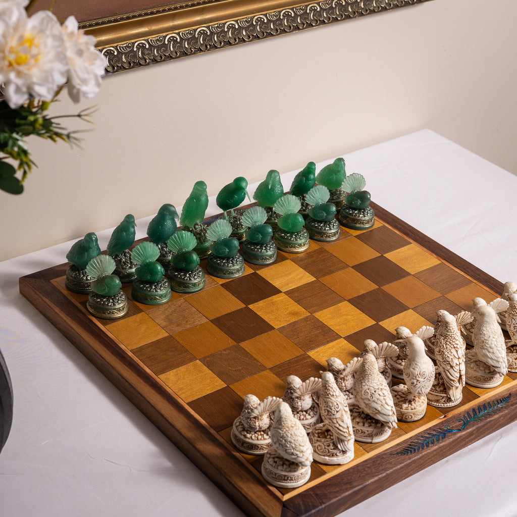NZ Native Bird Chess Set | Handmade Collector Chess Set