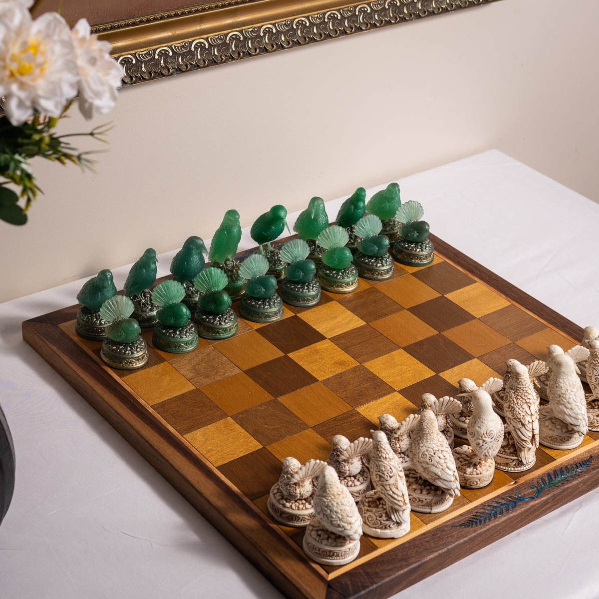 NZ Native Bird Chess Set | Handmade Collector Chess Set
