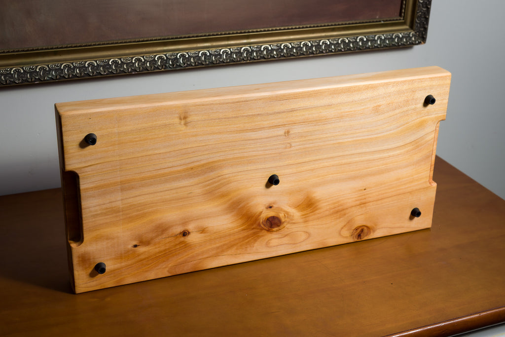 The Kiwi Sausage Sizzle | Macrocarpa Serving Board with Walnut Inlay