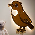 NZ Tui Backlit Night Light (USB) | Nursery Wall Light | Handmade NZ Timber | furnACE
