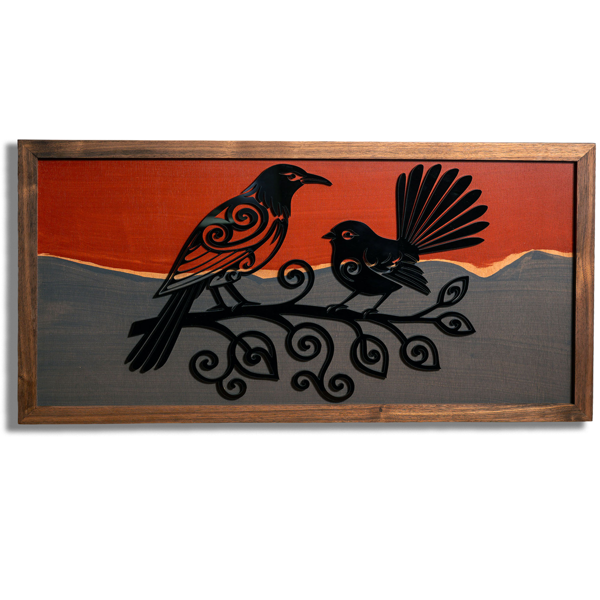 Twilight Tūī & Fantail Wall Art