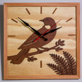 NZ Tui Wall Clock (315×315mm) | Silent Sweep | Handmade NZ Timber | furnACE