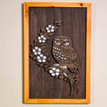 Morepork / Ruru NZ Bird Wall Art, Handmade Timber A4